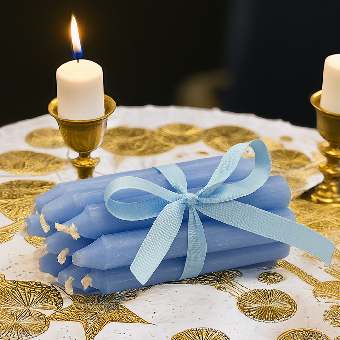 Bougies bleues magnétisées – Protection & Harmonie pour votre foyer